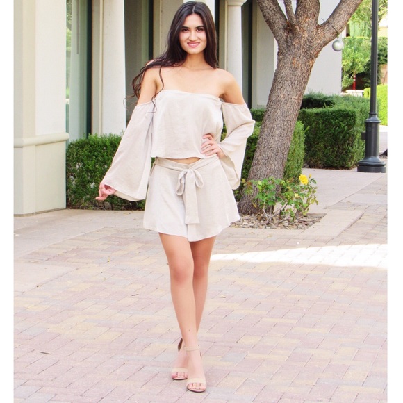 Pants - Nude Two Piece Set